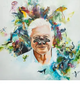 Sir David Attenborough - Mounted