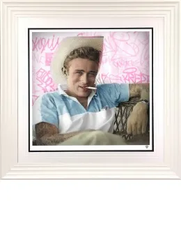 Smoking Gun - James Dean (Colour) - White Framed