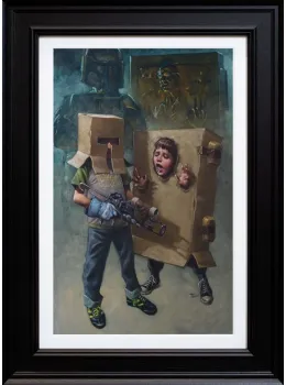 Solo In Cardboardite - Canvas - Black Framed