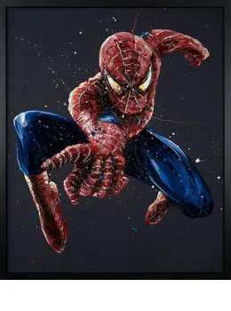 Spiderman 14 - Canvas - Artist Proof Black Framed - Framed Box Canvas