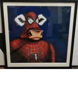 Spidermoo - Original Commission - Black Framed