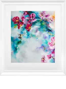 Spring Blossom I - White Framed