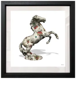 Stallion - White Background - Regular Size - Framed