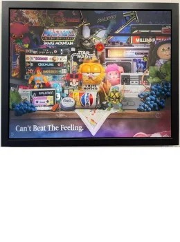 Still Life II (With Garfield) - Original - Black Framed