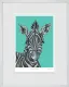 Stripey Wonder - White Framed
