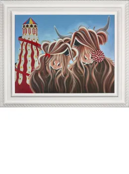 Sucker For Moo - White Framed
