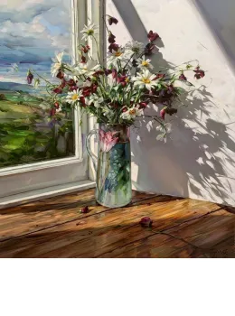 Sweetpeas And Shadows - Print