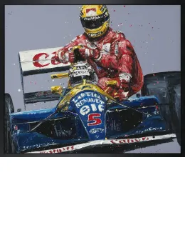 Taxi For Senna - Canvas - Artist Proof Black Framed - Framed Box Canvas