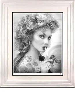 Tell Me About It...Stud (Black & White) - White Framed