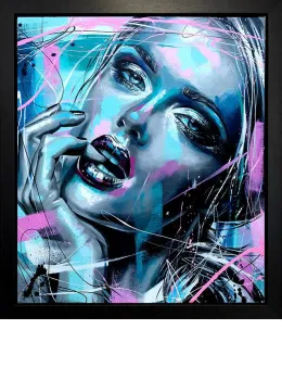 Temptation - Original - Black Framed - Framed Box Canvas