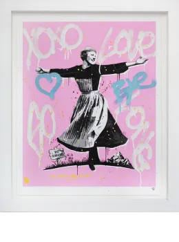The Hills Are Alive - (Pink) - Framed