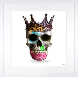 The King Of Mortality - White Background - Regular Size - White Framed