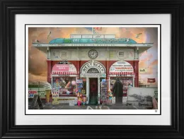 The Kiosk Of West Beach - Black Framed