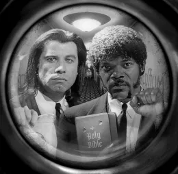 The Path Of The Righteous Man (Black & White) - Mounted