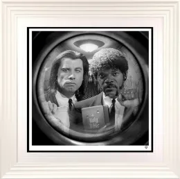 The Path Of The Righteous Man (Black & White) - White Framed