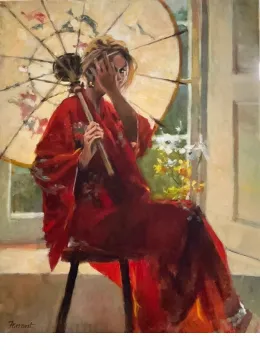 The Red Kimono - Print