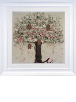 Tree Of Gratitude - White Framed
