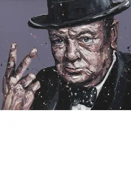 V For Victory - Sir Winston Churchill - Mounted