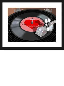 Vinyl - Do I Love You? - On Paper - Black Framed