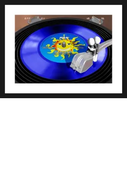 Vinyl - Mr Blue Sky - On Paper - Black Framed