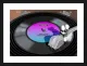 Vinyl - Purple-Blue - On Paper - Black Framed