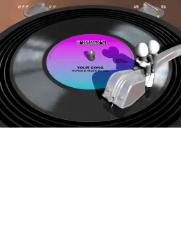 Vinyl - Purple-Blue - On Paper - Mounted