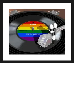 Vinyl - True Colours - On Paper - Black Framed