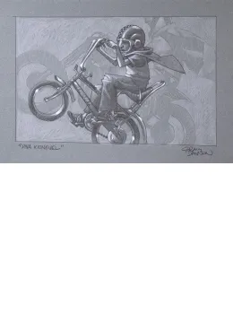 Viva Kidnievel - Sketch - Mounted