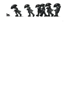 Walking The Dog - Black Framed