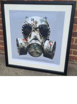 We All Wear Masks (Grey Background) - Large - Framed