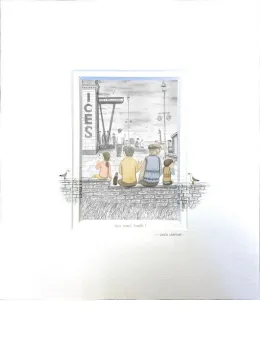Here Comes Trouble - Remarqued Sketch - Mounted