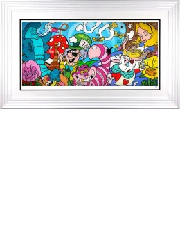 We're All Mad Here - Artist Proof White Framed