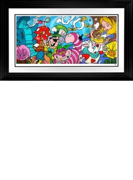 We're All Mad Here - Artist Proof Black Framed