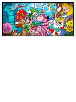 We're All Mad Here - Original - White Framed