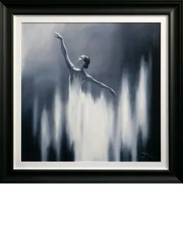 White Dancer - Original - Black Framed