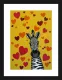Yellow Zebra II - Black Framed