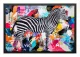 Zebra Lounge - White Framed