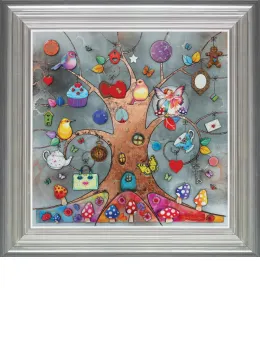 A Tree Full Of Love - Silver-Blue Framed