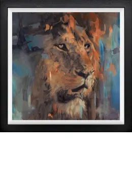 Panthera Leo - Black Framed
