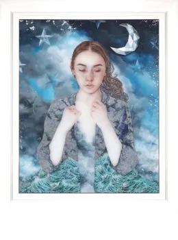 A Paper Moon - White Framed
