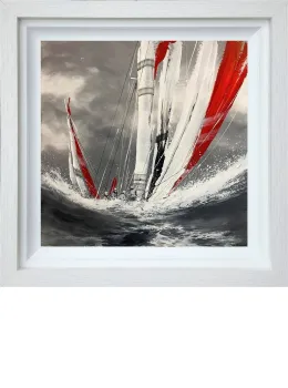 A Perfect Storm - Original - White Framed