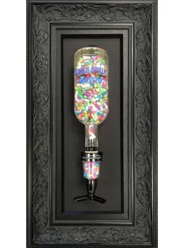 Absolutely Wasted - Luminous (Glow In The Dark) - Original - Black Framed