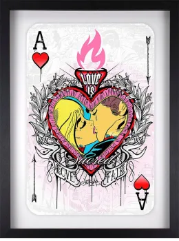 Ace Of Hearts - Black Framed