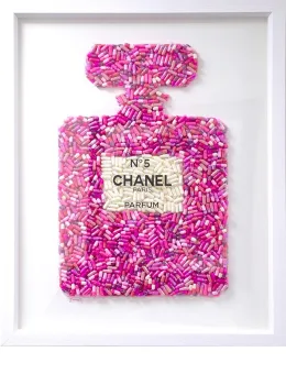 Extra Addiction No.5 - Pink - Original - White Framed
