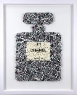 Extra Addiction No.5 - Silver - Original - White Framed