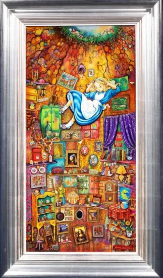 Alice Down The Rabbit Hole - Framed Alice Down The Rabbit Hole - Framed
