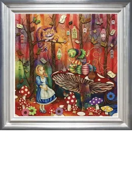 Alice Meets The Caterpillar - Framed
