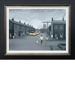 All Aboard For The Seaside - Canvas - Framed