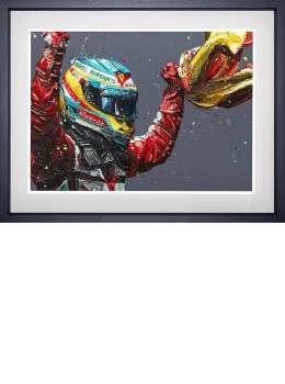 Alonso Spain 2013 - Artist Proof Black Framed