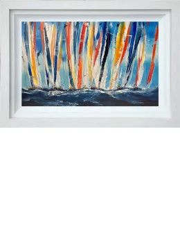 At Full Sail - Original - White Framed